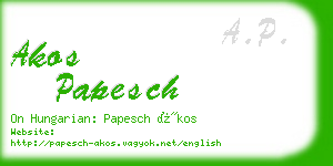 akos papesch business card